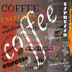 abstract coffee design , typographic, vector eps 10