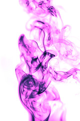 purple smoke on white background