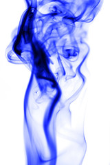 blue smoke on white background