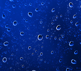 Blue Abstract Water Drops Background