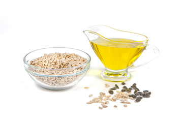 sunflower seeds and vegetable oil