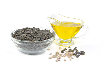 sunflower seeds and vegetable oil