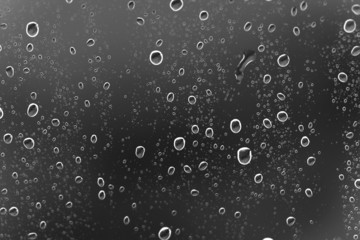 Drops of water on glass