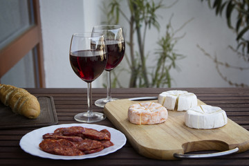 Czech Hermelin cheese and wine
