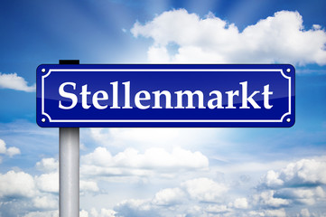 Schild Antik mit Stellenmarkt