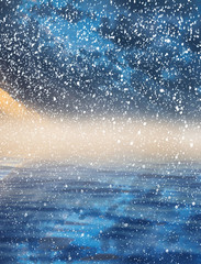 clouds with reflection on water