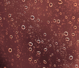Drops of water on glass