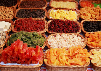 Assorted delight sweets in tidy