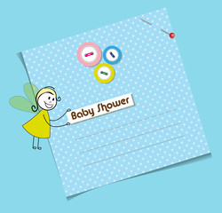 baby shower invitation template Cute vector card