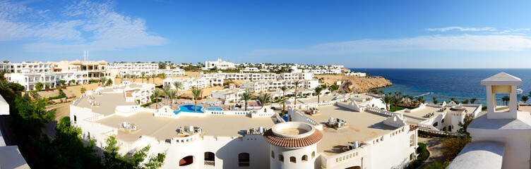 Panorama of the luxury hotel, Sharm el Sheikh, Egypt