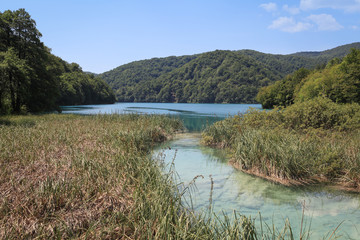 Fototapeta na wymiar Natural landscape in Plitvice Lakes National Park, Croatia