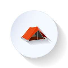 Tourist tent flat icon