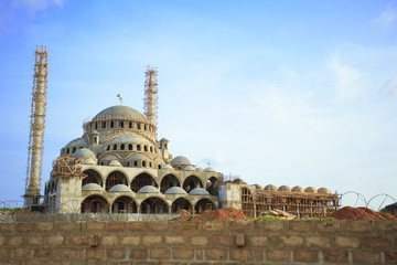 Fototapeta na wymiar Mosque under construction, Accra, Ghana