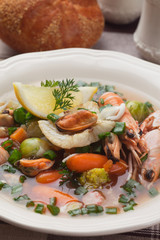 Fish and seafood soup