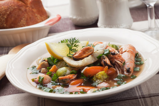 Fish and seafood soup