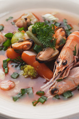 Fish and seafood soup