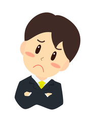 ビジネスマン　悩む
