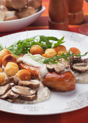 Chicken breast with mushroom sauce