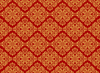 Golden art pattern wallpaper vector background