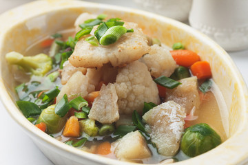 Fish and vegetable soup