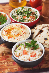 Hummus, mediterranean chickpea and tahini dip