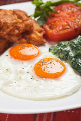 Fried eggs for breakfast