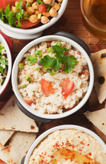 Couscous with spring onion and tomato