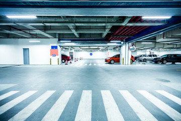 underground parking garage