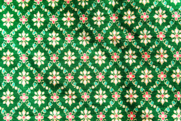 popular batik sarong pattern background in Thailand, traditional