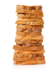 Stacked bread slices