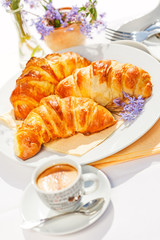 Coffee and croissants