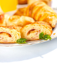 Ham and cheese stuffed crescent roll