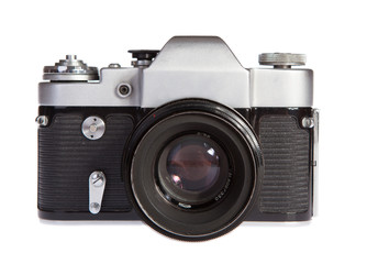 Old retro 35mm film camera soviet - Powered by Adobe