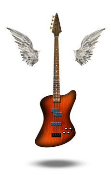 Base Guitar with wings
