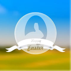 Egg with bunny shape, Happy Easter card