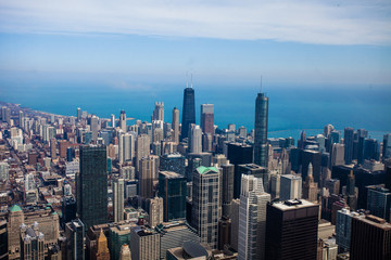 Fototapeta na wymiar Chicago Skyline Aerial View