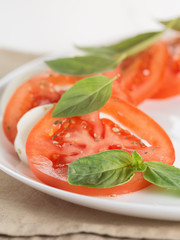 light traditional caprese salad