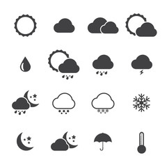 Black and White Icon set of weather.VECTOR eps 10 - 63953706