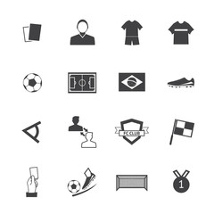 Black and White Soccer football icons vector eps10
