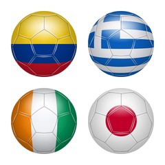 Fototapeta premium Football, Brazil. Group C