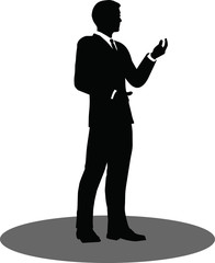 business people meeting standing silhouette