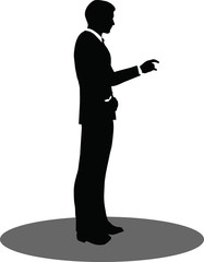business people meeting standing silhouette