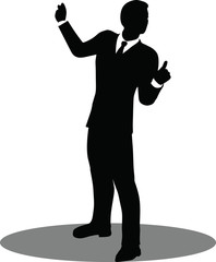 business people meeting standing silhouette