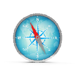 Compass in Pixel Style isolated on white background