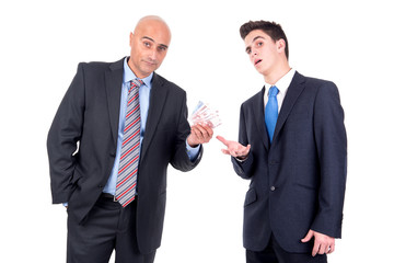 Money changing hands