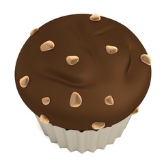 realistic 3d render of muffin