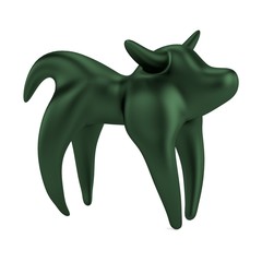 realistic 3d render of animal statue