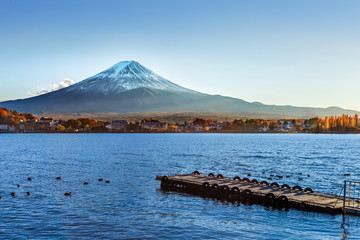 Mt. Fuji in at Kawaguchiko lake in Japan