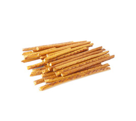 Salted sticks isolated on white background