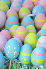 Fototapeta na wymiar Colorful Easter eggs with designs